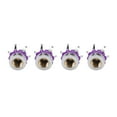 thumbnail image 4 of Wheel Valve Covers, Wearproof Wheel Stem Valve  Crown Shape Copper Core 4 Pieces  For Cars Trucks Bicycles Purple, 4 of 8