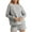 Gray, variant on Women 2 Piece Geometric Textured Outfits Set Long Sleeve Sweatshirt and Shorts Two Piece Lounge Sets Matching Casual Clothing Comfy Suit