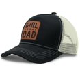thumbnail image 3 of Gorra Trucker "Papá de Niña" con Parche de Cuero Negro y Ajuste de Broche, 3 of 4