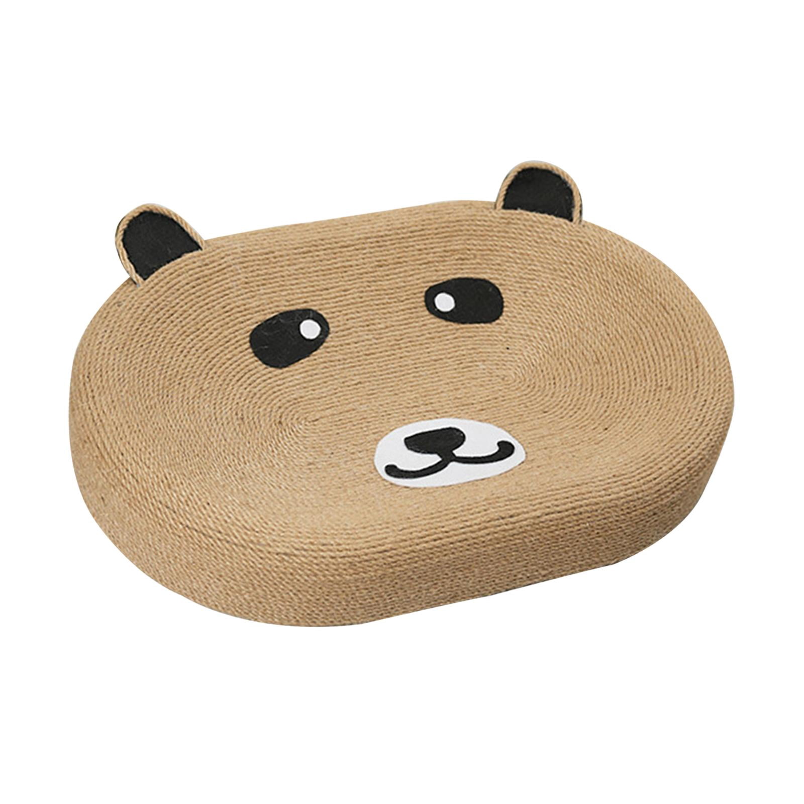 Cat Cardboard Bed Oval Cat Scratch Pad Furniture Protection Sisal Play Training Cat Scratcher Pad Cat Scratch Pad Bowl for Medium Large Cats Bear
