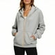 thumbnail image 2 of Sudadera con cremallera,Sudadera con capucha y cremallera para mujer, chaqueta polar de manga larga, mezcla de poliéster suave, corte holgado e informal para uso diario, sopatenor, 2 of 8
