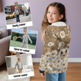 thumbnail image 5 of Uorisanigo Zip Up Hoodie Sweatshirt Fluffy Kids Athletic Sweatshirt Daisy Hedgehog Long Sleeve Hooded Jacket Soft Lightweight Jackets Outwear School Coat for Spring Autumn Winter, 5 of 7