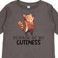 thumbnail image 4 of Inktastic Beware of My Cuteness Cute Red Panda Boys or Girls Long Sleeve Toddler T-Shirt, 4 of 5