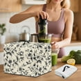 thumbnail image 3 of ZIATUBLES Flower Beige Juicer Cover Canvas Kitchen Appliance Dust Cover with Top Handle Stain Resistant Countertop Decor Accessories, Size L, 17 "W x 11 "D x 15 "H, 3 of 7