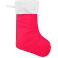 thumbnail image 4 of SKYSONIC 1PCS Plain Rose Red Solid Color Christmas Stockings Family Holiday Party Personalized Gift Christmas Decorations Mantel Decor 12 x18 Inch, 4 of 7