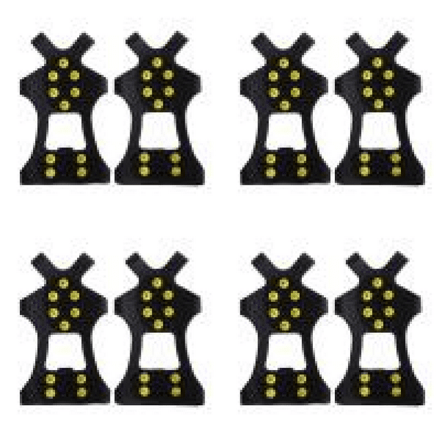Clavos para zapatos Crampones de escalada de 10 espárragos Equipo de supervivencia antideslizante con clavos (S)
