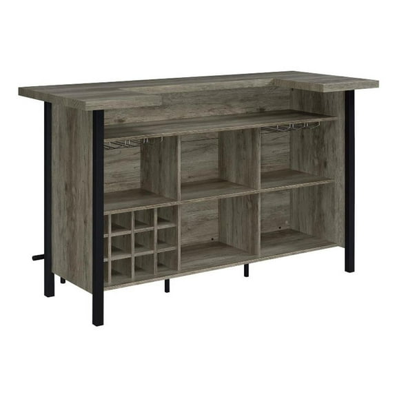 Coaster Company Bar Cabinets with Footrest, Wood Gray