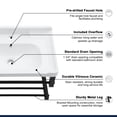 thumbnail image 4 of Logmey Modern Wall Mounted Bathroom Ceramic Vessel Sink, with Towel Rack, Sinks for Small Bathrooms Wall Hung Sink, White Rectangular One Hole Lavatory Vanity Bathroom Porcelain Sink with Overflow, 4 of 9