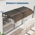 thumbnail image 2 of QinaQin Auvent de Porte Extérieur, Support Robuste en Plastique et Acier, Brun, 2 of 7
