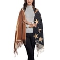 thumbnail image 2 of Rateoe Deer American Flag Vintage Women's Traditional Scarf Wrap Tassel Shawl Fringes Neck Head Shawl Retro Scarf, 2 of 8