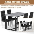 thumbnail image 4 of SEGMART Dining Table with 4 High-back Upholstered Chairs, Modern Dinette Set, Dining Table & Chairs Set for 4 Persons, Small Home Kitchen Dining Table Set, Ideal for Apartment Breakfast Nook, 4 of 8