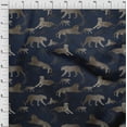 thumbnail image 4 of oneOone Cotton Silk Navy Blue Fabric Animal Quilting Supplies Print Sewing Fabric By The Yard 42 Inch Wide, 4 of 4