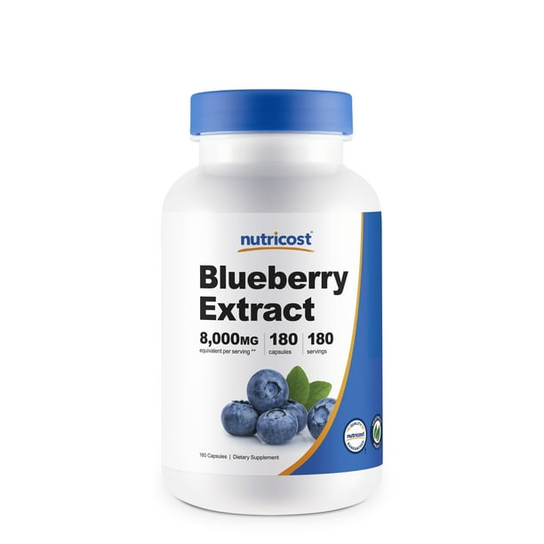 Nutricost Blueberry Extract 8000mg Strength, 180 Capsules Vegetarian
