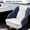 White and blue stitching, variant on Kicctian High Back Pontoon Boat Captain Bucket Seat with UV-Resistant Vinyl, High-Density Foam Cushion, Easy Installation for Fishing & Boating, White