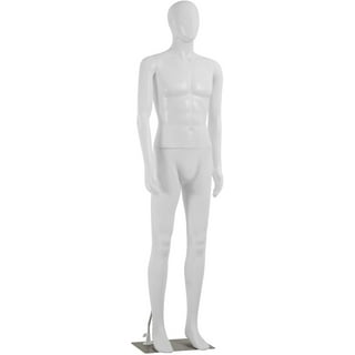 Kinbor 73Inch Full Body Male Mannequin Dress Form Adjustable with Metal  Base for Retail Clothing Shops White 