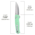 thumbnail image 5 of CRKT Sero Everyday Carry Folding Knife with Crossbar Lock: S35VN Plain Edge Blade, Blue Glass-Reinforced Nylon Handle, 7170B, 5 of 5