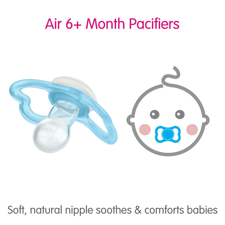 MAM Air Day & Night Pacifiers (3 pack), MAM Sensitive Skin Pacifier 6+  Months, Glow in the Dark Pacifier, Best Pacifier for Breastfed Babies, Baby  Girl Pacifiers 