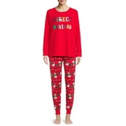 Sleepy Nites Fleece Navidad Holiday Matching Family Christmas Pajamas Women's Sleepwear Set, 2-Piece, Sizes S-XL