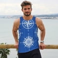 thumbnail image 6 of Balery Compass Pattern Men's Workout Tank Top Gym Muscle Tee Fitness Bodybuilding Sleeveless T Shirt Quick Dry Fit Muscle Tank Top Slim-Fit Tank-Medium, 6 of 7