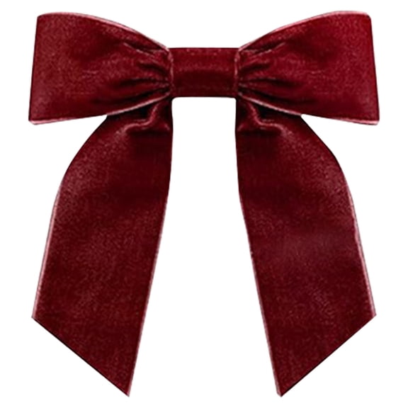 Velvet Ribbon Bows Christmas Tree Decorations,4.33X4.92 Inch Xmas Ornaments,Velvet Christmas Tree Bows Door Garland Decor,Vintage Twist Tie Velvet Bows for Christmas Tree Gift Wrapping