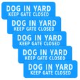 thumbnail image 1 of Uxcell 5 Pack Perro en el Jardín Mantenga la Puerta Cerrada 3x9" Letras Blancas sobre Fondo Azul, 1 of 7