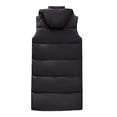 thumbnail image 4 of Winter Jackets for Women Women Long Waist Flattering Vest For Hooded Knee Length Quilted Gilet With Drawstring Ties Winter Coats for Women, 4 of 5