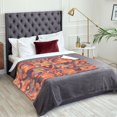 thumbnail image 5 of XMXT Throw Blankets, Colorful Abstract Geometric Print Bed Blanket for Bedroom Sofa, 50 x 70 inches Orange, 5 of 9