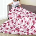 thumbnail image 6 of Zufioo Lilies Flowers Fleece Blanket Queen Size,Plush Bed Blanket,Ultra Soft Throw Blanket,Plush Fuzzy Cozy Blanket Perfect for Bed,Couch-40"x30", 6 of 7