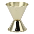thumbnail image 4 of Jigger para cócteles de doble cara de acero inoxidable para barra, taza medidora de chupitos para fiestas en casa, chapado en oro, 4 of 10