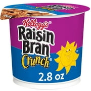 Kellogg's Raisin Bran Crunch Original Breakfast Cereal Cups, Single Serve, 2.8 oz Cup