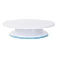 thumbnail image 1 of CIMAXIC 1pc Plastic Cake Turntable Rotating Anti-slip Revolving Cake Making Stand Platform for Home Cake Shop (Pedestal Random Color) (White),10.98"X10.98"X2.68", 1 of 5