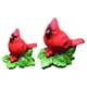 thumbnail image 4 of Figura de pájaro, adorno navideño, regalo de Navidad, escultura artesanal de resina, estatua de pájaro rojo 2 piezas, 4 of 7