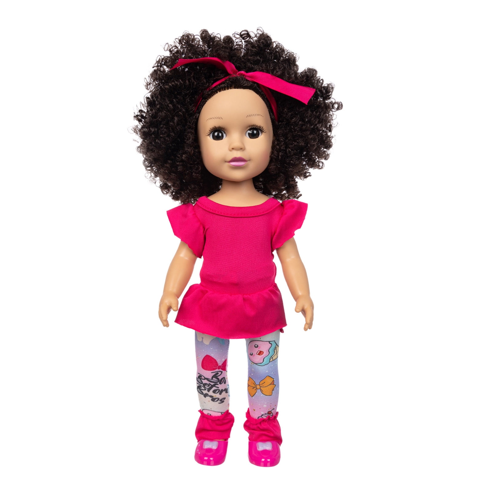 Yrtoes Kids Toys Big Stuffed Animals Curly Hair Cute Doll Simulation Cute Curly  Hair Doll 35CM Baby Toy 