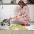 thumbnail image 3 of Green and Blue Pioneer Flower Pattern Kitchen Rugs Sets Of 2,Anti Fatigue Kitchen Mat Rugs Non Slip Washable,Decorative Kitchen Floor Mats for Kitchen,Sink,Laundry,17"x30"+17"x47", 3 of 7