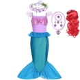 thumbnail image 5 of Mermaid Dress for Girl Ariel Prom Princess Costumes Cosplay Dress for Kids Girls Birthday Party Dress Up Gown Halloween Clothing, 5 of 5