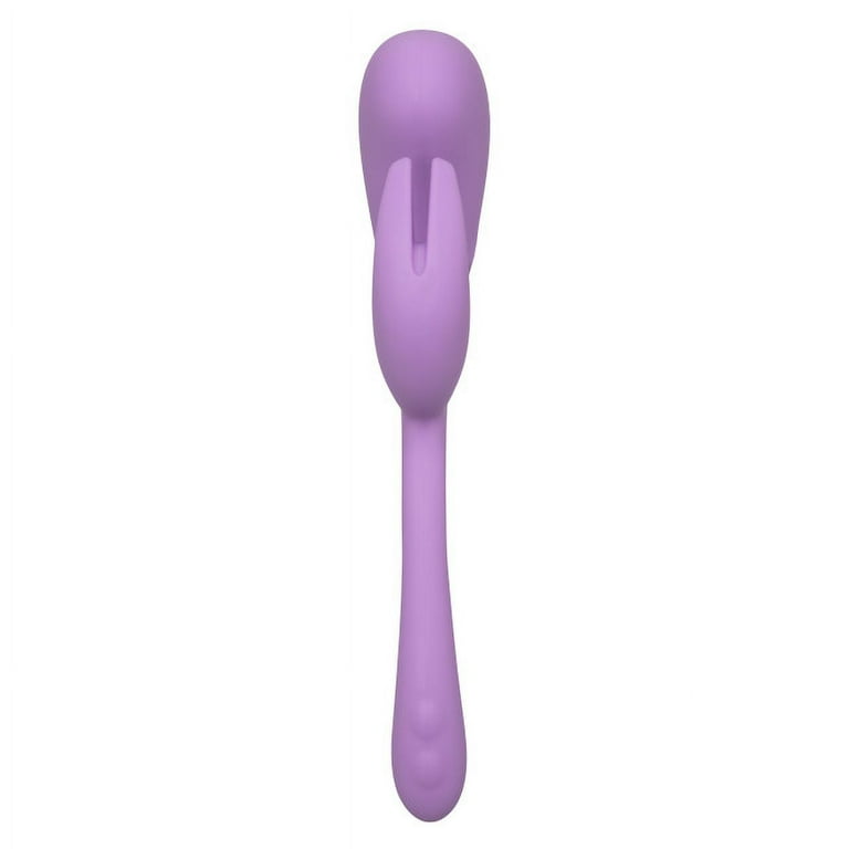 CalExotics Elle Liquid Silicone Dual Flicker Rechargeable Clitoral  Vibrator, Purple