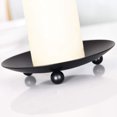 thumbnail image 4 of 2 portavelas negro portavelas soporte trasero portavelas de metal soporte decorativo de escritorio para velas gruesas soportes, 4 of 5