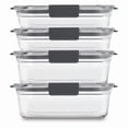 thumbnail image 2 of Rubbermaid Brilliance Glass Variety Set of 4 Food Storage Containers with Latching Lids, 2 of 3