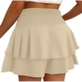 thumbnail image 6 of Tawop Women's Shorts Summer Woman Shorts High Waist Ruffle Solid Ladies Shorts, Size XL, 6 of 9