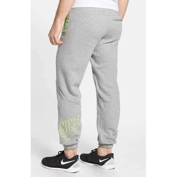 Nike Mens Fabric Mix Cuff Pants,Grey,S