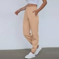 thumbnail image 4 of Womens Sweatpants 2025 High Waisted Baggy Joggers Sport Active Workout Pants with Pocket Trousers Camel XL, 4 of 6