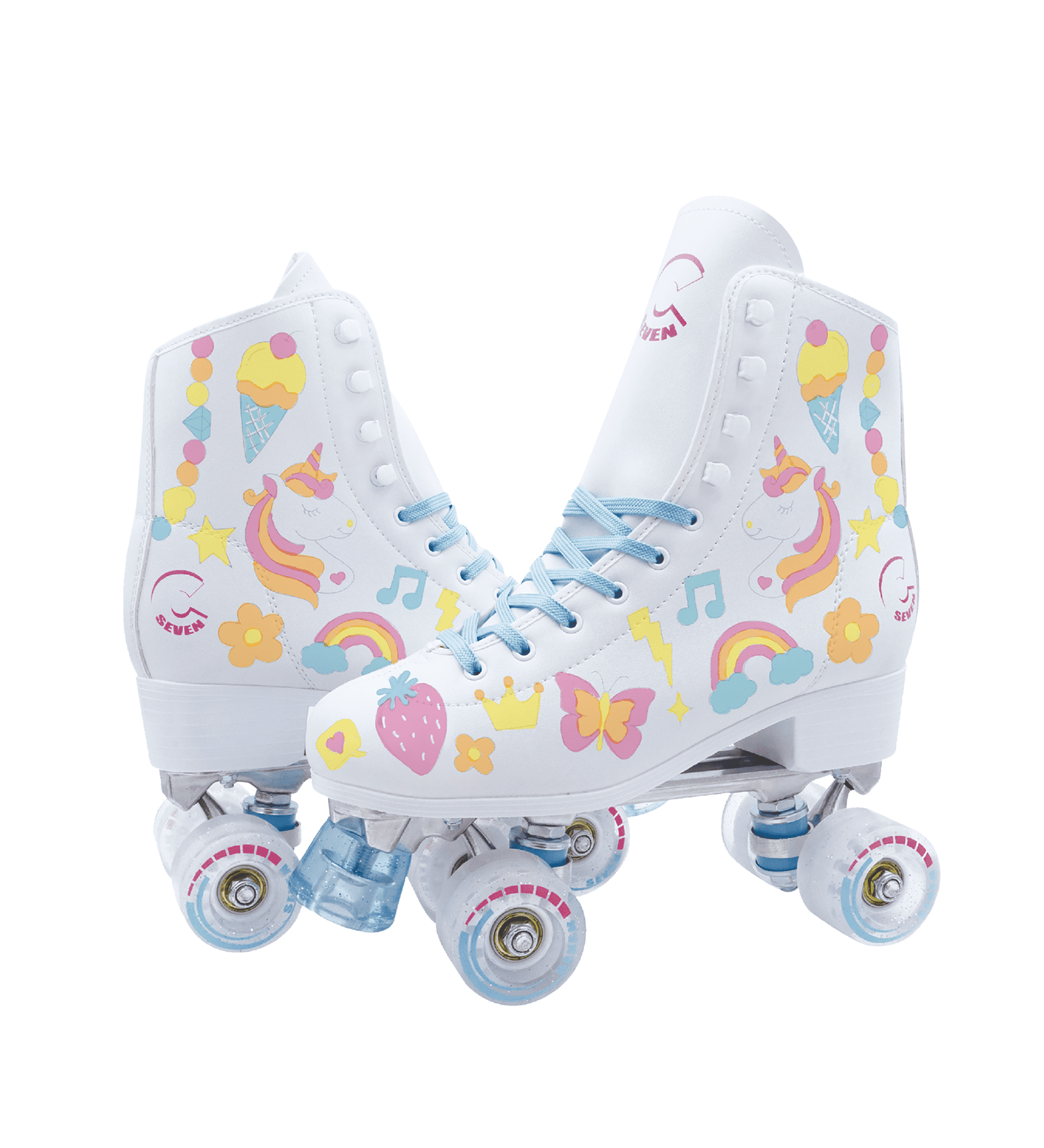 C7Skates Color Me Quad Skates - Personalized Skates with Erasable Markers (Women's 7 / Youth 6 / Men's 6)