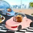 thumbnail image 3 of Extra Large Hamster Toy Car with Sports Dashboard Mode, Golden Bear Running Ball, and Roller Runners - Durable Plastic Exercise Wheel for Small Pets, Hamster Accessories, 3 of 7