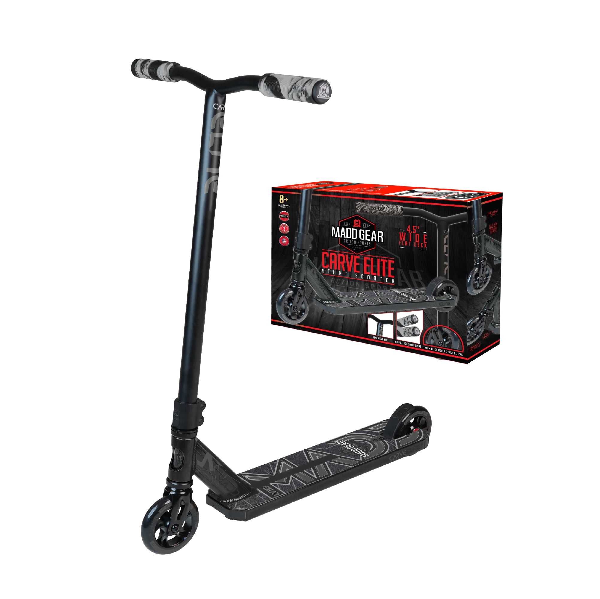 MADD GEAR CARVE ELITE Black Suits Boys & Girls Ages 8+ Max