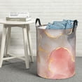 thumbnail image 6 of Daiia Abstract Marble Texture Round Laundry Basket with Handles Thickened Waterproof Circular hamper,Dirty Clothes Storage Basket for Bedroom,Bathroom,College Dorm-Medium, 6 of 6