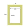 thumbnail image 3 of Pistachio Acid Free 22x28 Picture Frame Mats with White Core Bevel Cut for 20x24 Pictures - Fits, 3 of 3