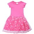 thumbnail image 3 of xfsWaSs Toddler Dresses Girls Summer Short Sleeve Tutu Dress Bow Print Birthday Princess Party Dresses Little Kids Sundress 2-3 Years, 3 of 5