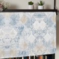 thumbnail image 5 of Blue Beige Floral Kitchen Valances for Windows, Vintage Smear Abstract Art Bathroom Window Valances 54x18 Inch Rod Pocket Window Treatments Valance Curtains for Living Room Bedroom Decor, 5 of 9