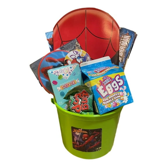 Spiderman Easter Basket for Boys Gift Plane Easter Candy Stuffers Filled Basket