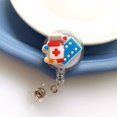 thumbnail image 1 of ID Card Holder Nurse Badge Reel Chest Card Work Card Retractable Badge Holder Exhibition Card Name Tag Easy Pull Buckle 8, 1 of 6